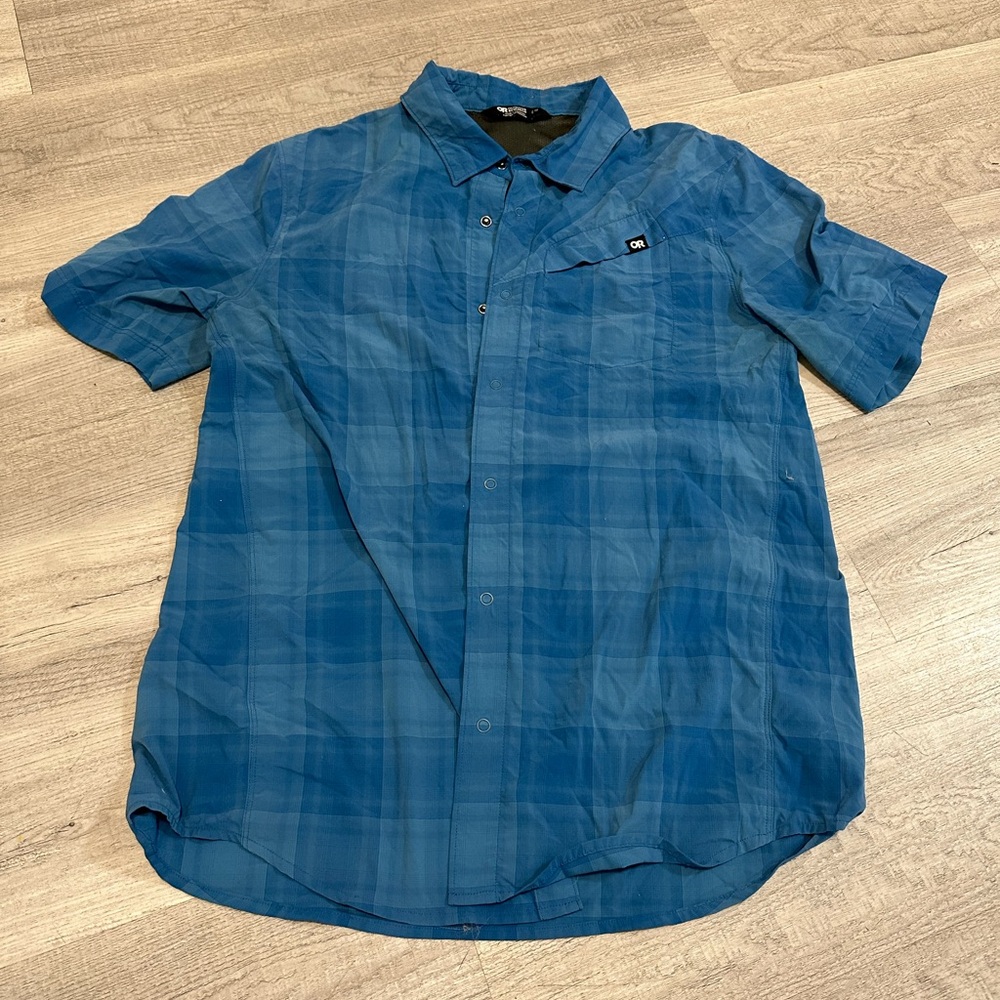Outdoor research men’s plaid large Astroman S/S Sun Shirt